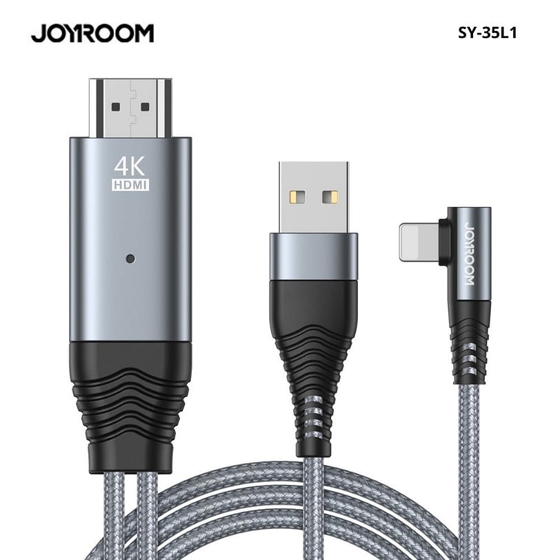 Joyroom SY 35L1 Lightning to HDMI 4K mirroring cable Gray 2