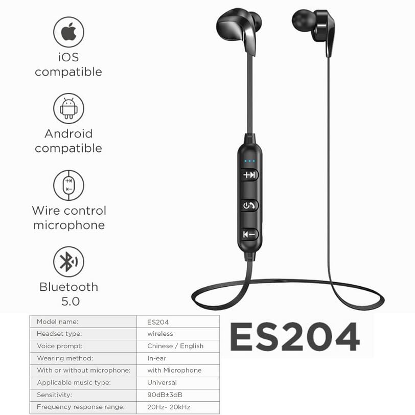 Lecoo ES204 Wireless In ear headphones in line control 16